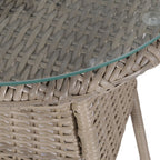 vidaXL 3-tlg. Bistro-Set mit Auflagen und Kissen Poly Rattan Braun