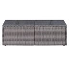 vidaXL 6-tlg. Garten-Sofagarnitur mit Polstern&Kissen Poly Rattan Grau