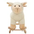 vidaXL Schaukeltier Schaf Plüsch 78x34x58 cm Weiß