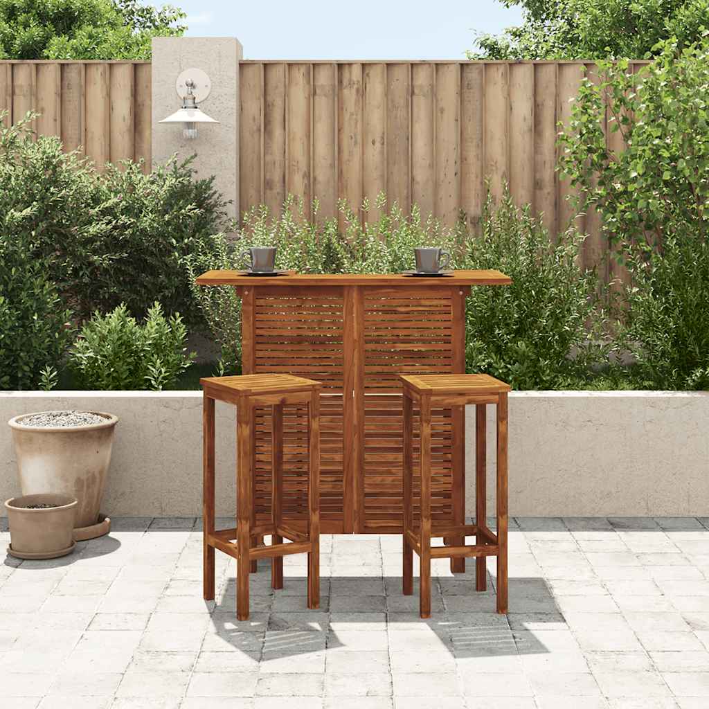 vidaXL Bartisch 110x50x105 cm Massivholz Akazie