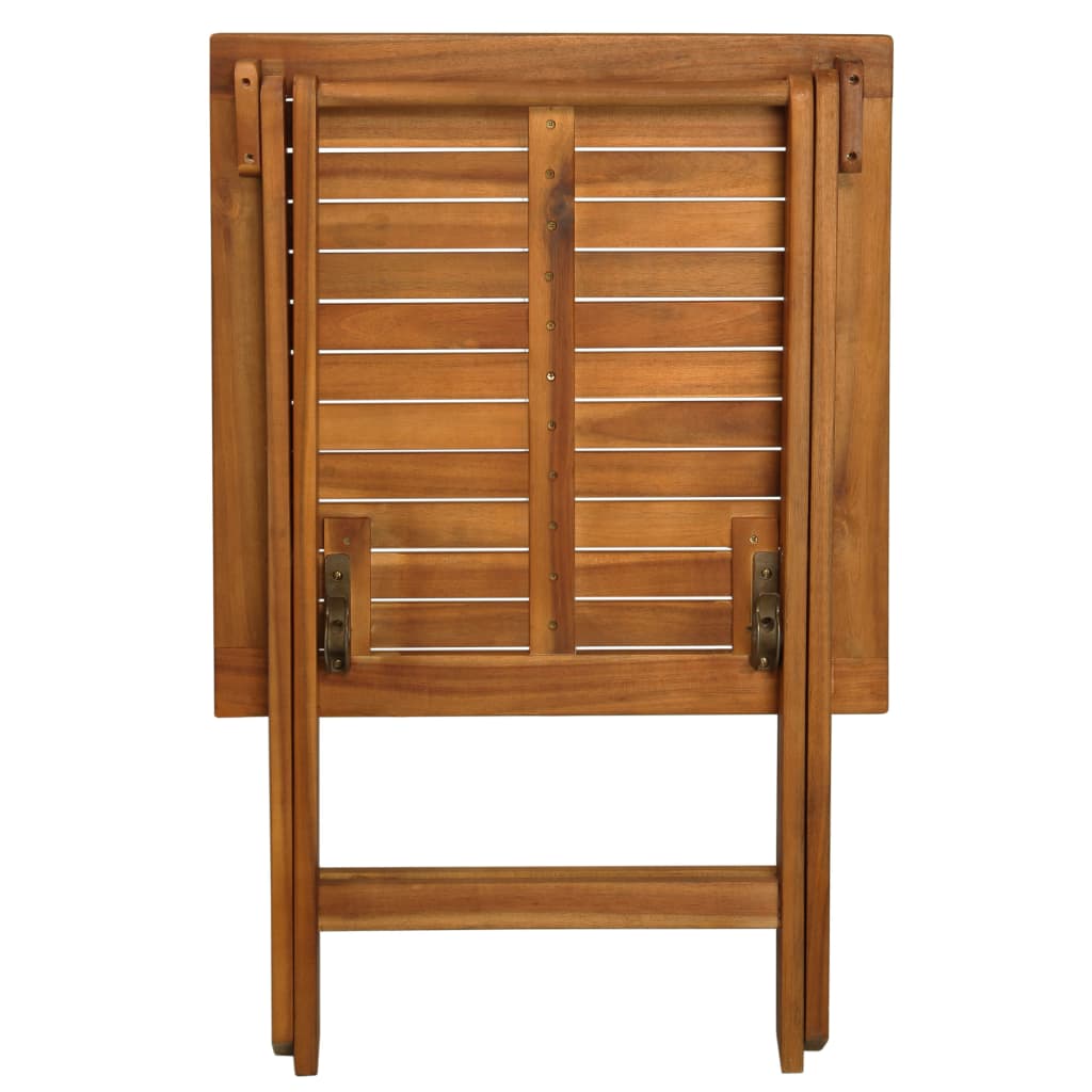 vidaXL 3-tlg. Bistro-Set Klappbar mit Auflagen Massivholz Akazie