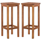 vidaXL Barhocker 2 Stk. Massivholz Akazie