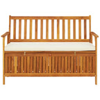 vidaXL Garten Aufbewahrungsbank Akazienholz Massiv 120 x 63 x 84 cm