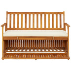 vidaXL Garten Aufbewahrungsbank Akazienholz Massiv 120 x 63 x 84 cm