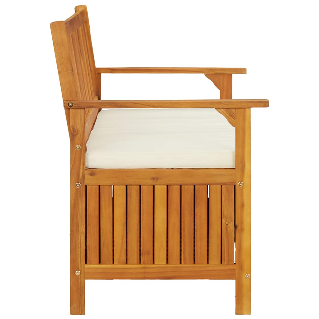 vidaXL Garten Aufbewahrungsbank Akazienholz Massiv 120 x 63 x 84 cm