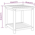 vidaXL Beistelltisch Massivholz Akazie 45x45x45 cm