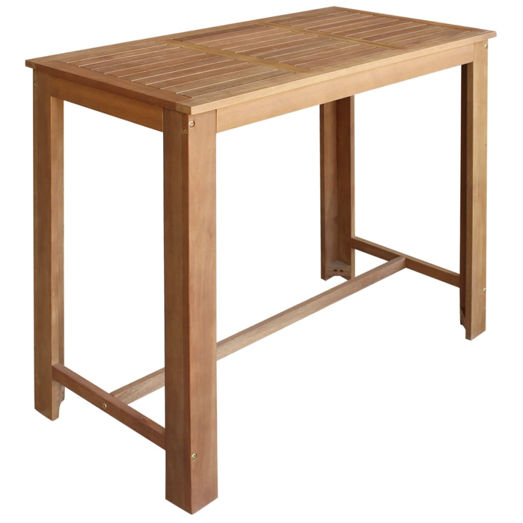 vidaXL Bartisch und Hocker-Set 5-tlg. Akazienholz Massiv
