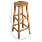 vidaXL Bartisch und Hocker-Set 5-tlg. Akazienholz Massiv