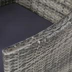 vidaXL 11-tlg. Garten-Essgruppe mit Kissen Poly-Rattan Grau