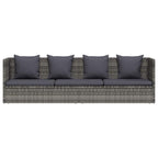 vidaXL Garten-Sofabett 200x60 cm Poly Rattan Grau
