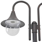vidaXL Garten-Pollerleuchte E27 220 cm Aluminium 2-Laterne Weiß