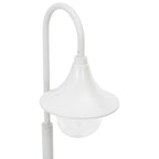 vidaXL Garten-Pollerleuchte E27 120 cm Aluminium Weiß