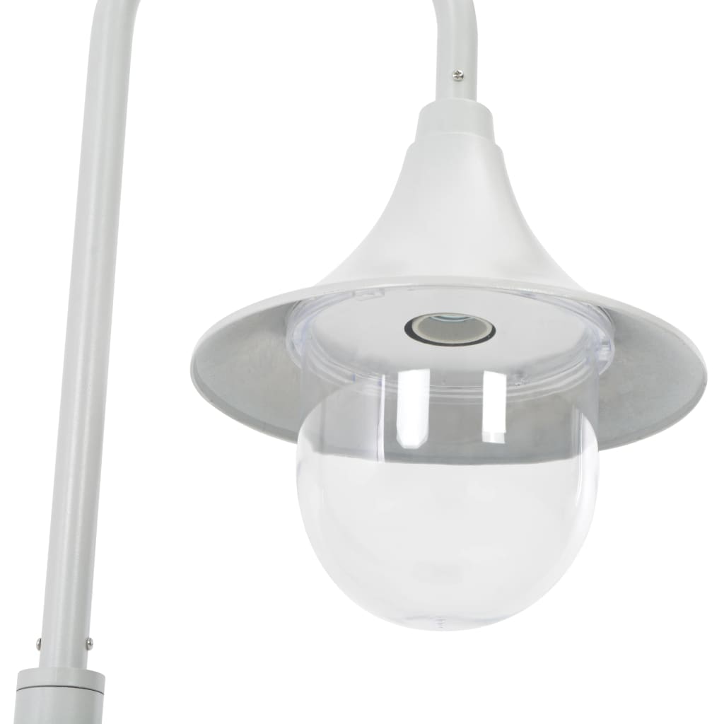 vidaXL Garten-Pollerleuchte E27 120 cm Aluminium Weiß