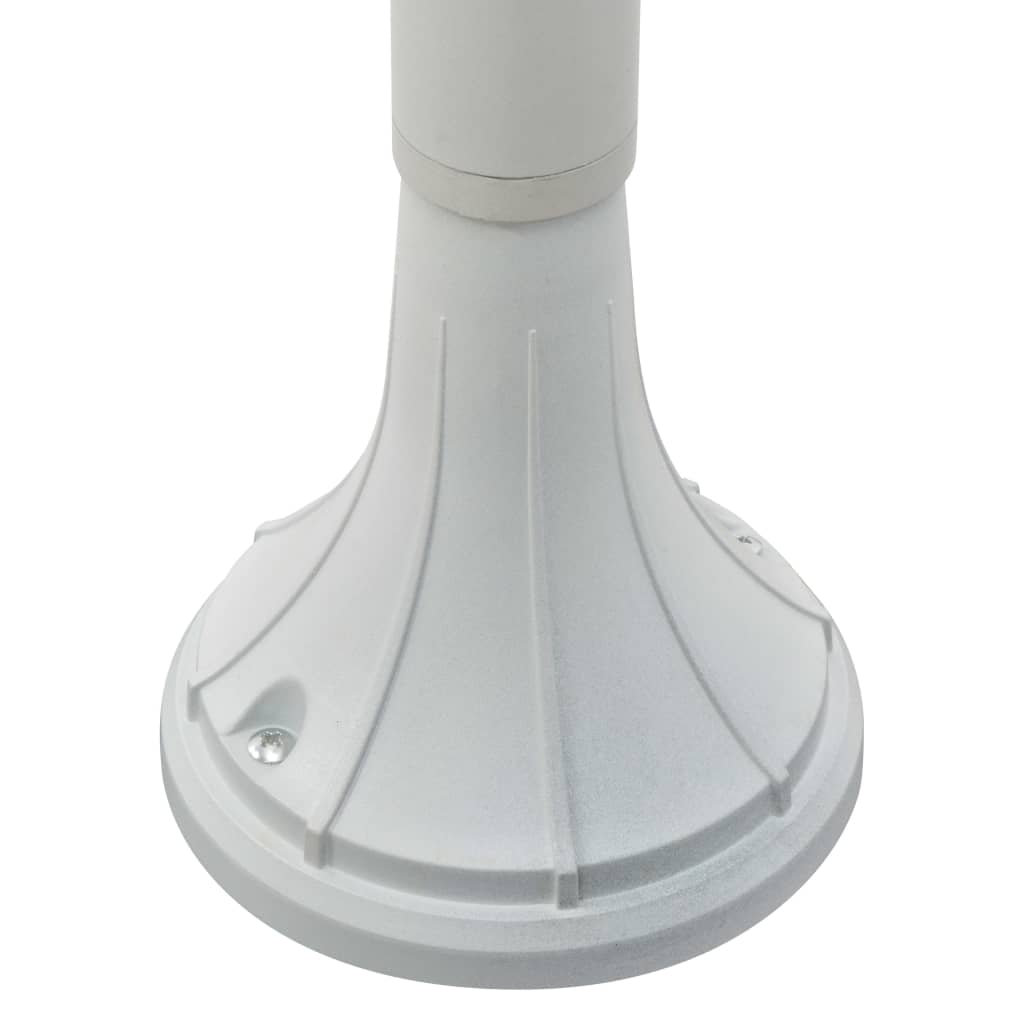 vidaXL Garten-Pollerleuchte E27 120 cm Aluminium Weiß