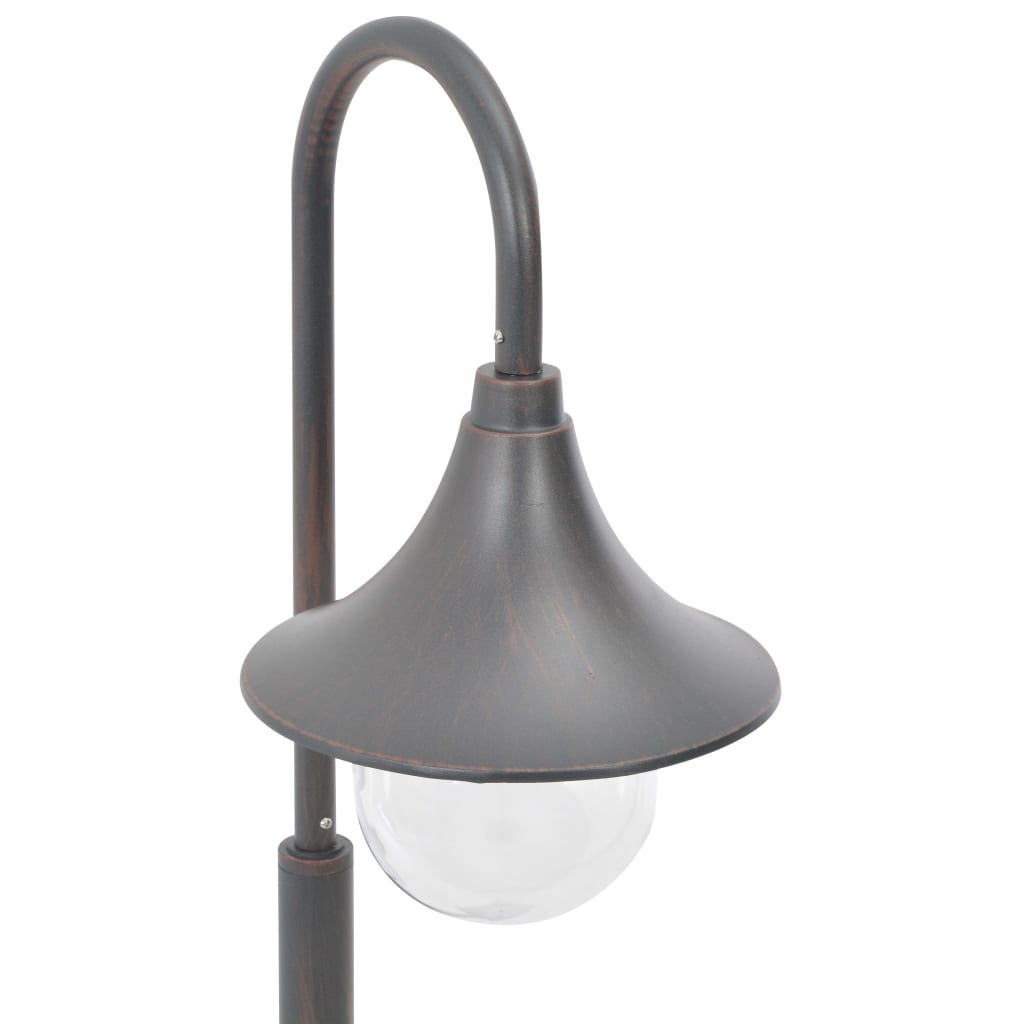 vidaXL Garten-Pollerleuchte E27 120 cm Aluminium Bronzefarben