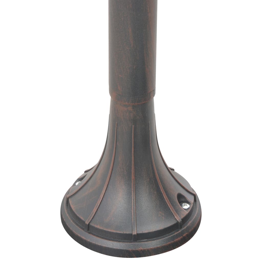 vidaXL Garten-Pollerleuchte E27 120 cm Aluminium Bronzefarben