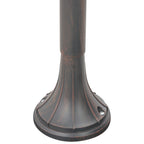 vidaXL Garten-Pollerleuchte E27 120 cm Aluminium Bronzefarben