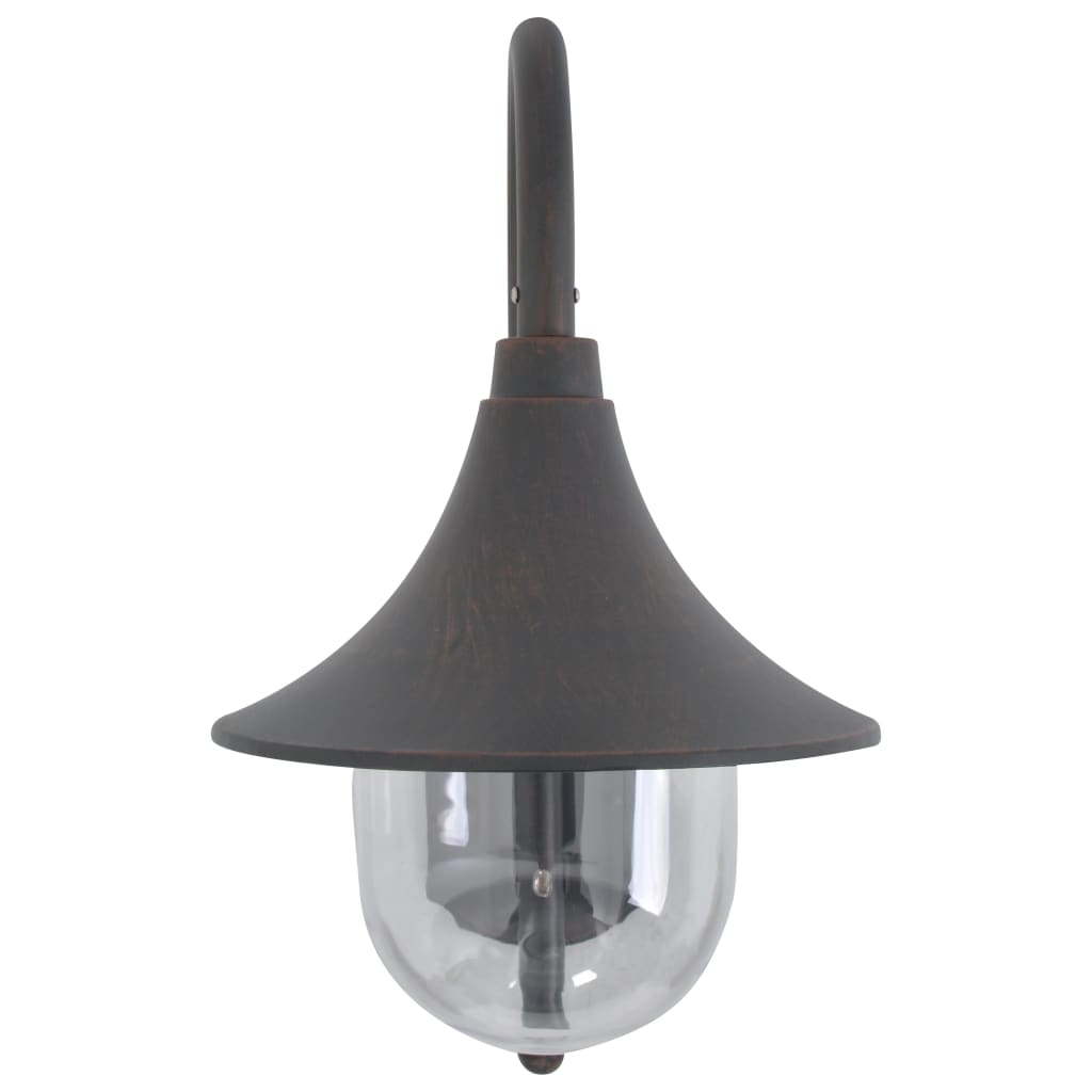vidaXL Garten-Wandleuchte E27 42 cm Aluminium Weiß