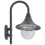 vidaXL Garten-Wandleuchte E27 42 cm Aluminium Weiß