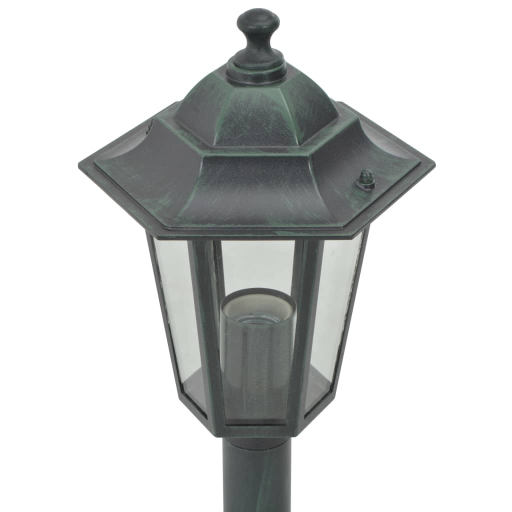 vidaXL Garten-Pollerleuchte 6 Stk. E27 110 cm Aluminium Dunkelgrün