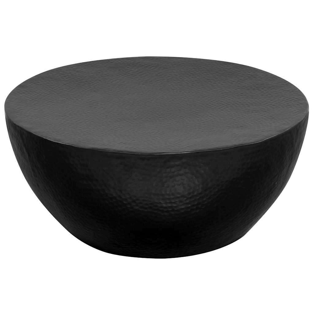 vidaXL Couchtisch aus Gehämmertem Aluminium 70x30 cm Schwarz