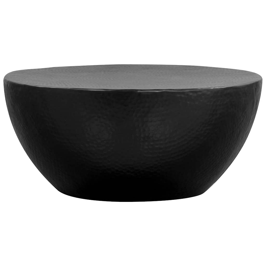 vidaXL Couchtisch aus Gehämmertem Aluminium 70x30 cm Schwarz