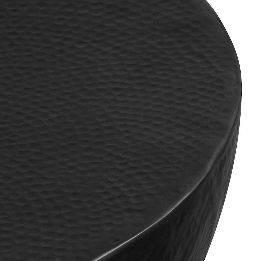 vidaXL Couchtisch aus Gehämmertem Aluminium 70x30 cm Schwarz