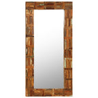 vidaXL Wandspiegel Altholz Massiv 60x120 cm