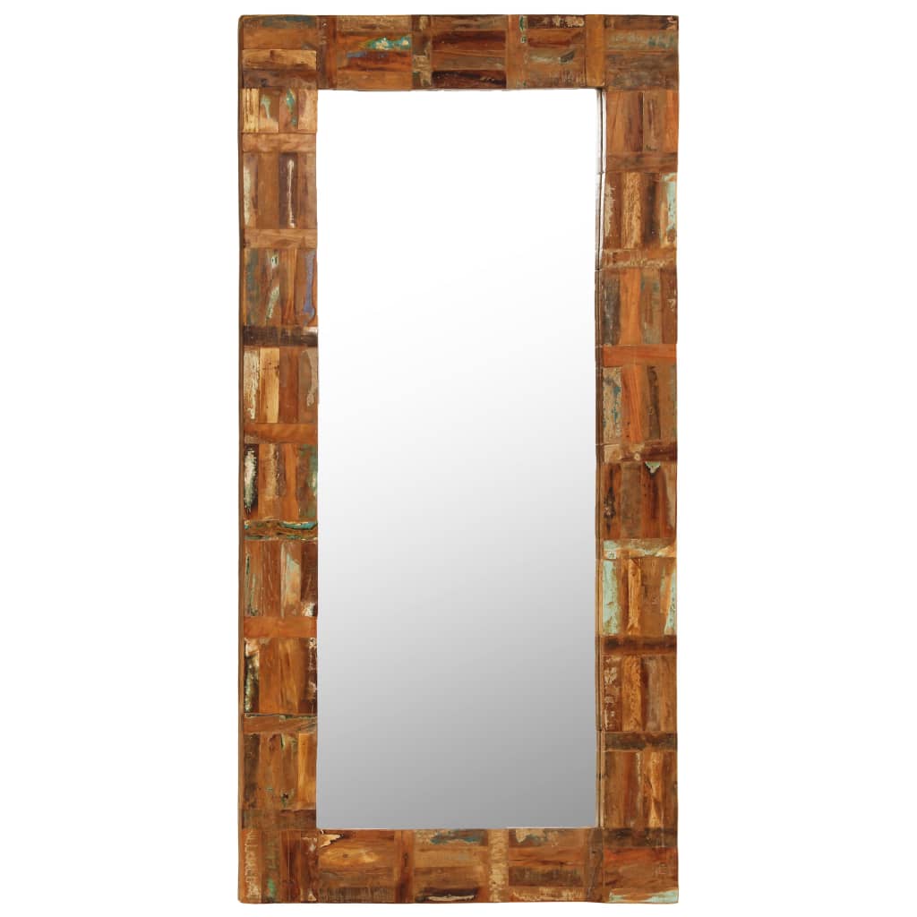 vidaXL Wandspiegel Altholz Massiv 60x120 cm