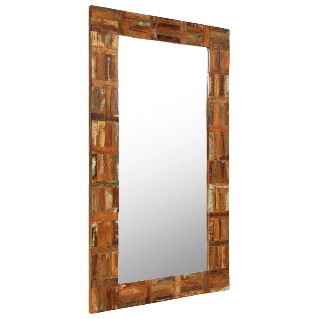 vidaXL Wandspiegel Altholz Massiv 60x120 cm