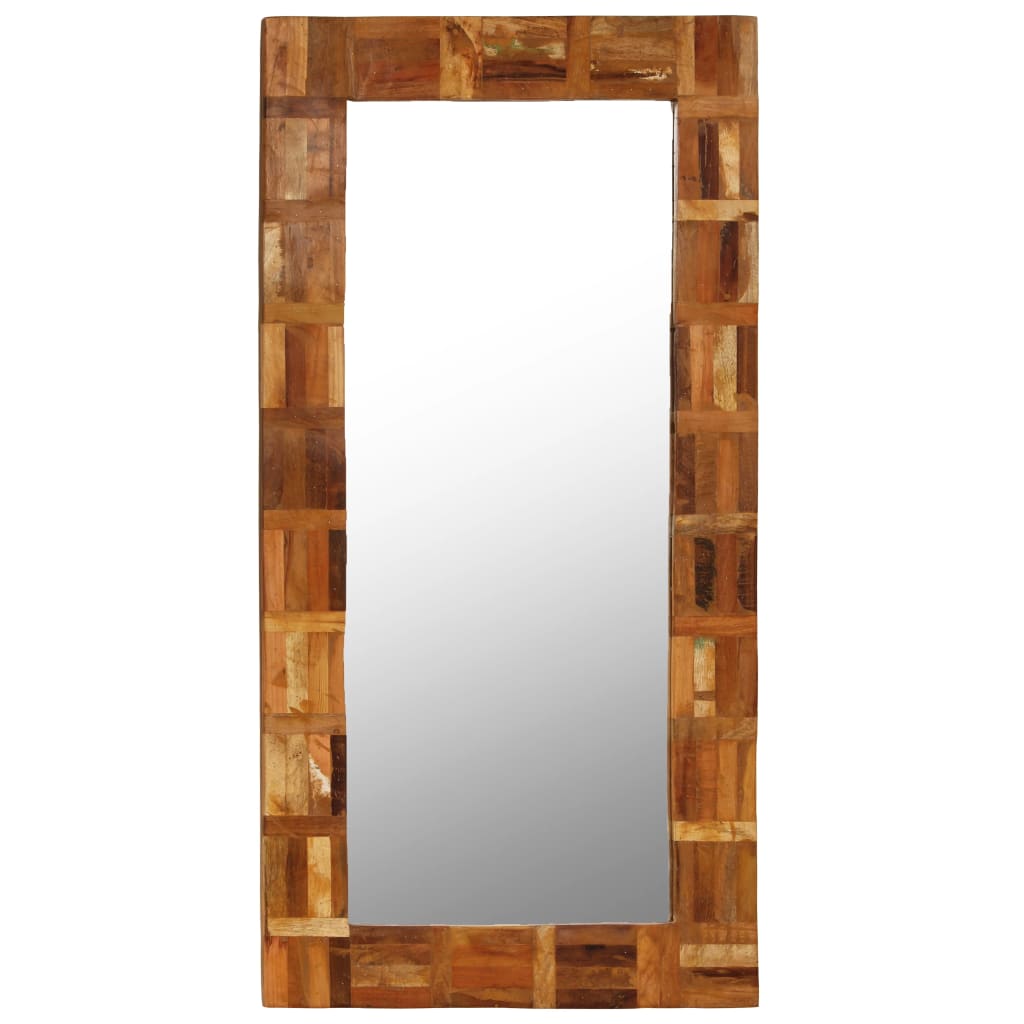 vidaXL Wandspiegel Altholz Massiv 60x120 cm
