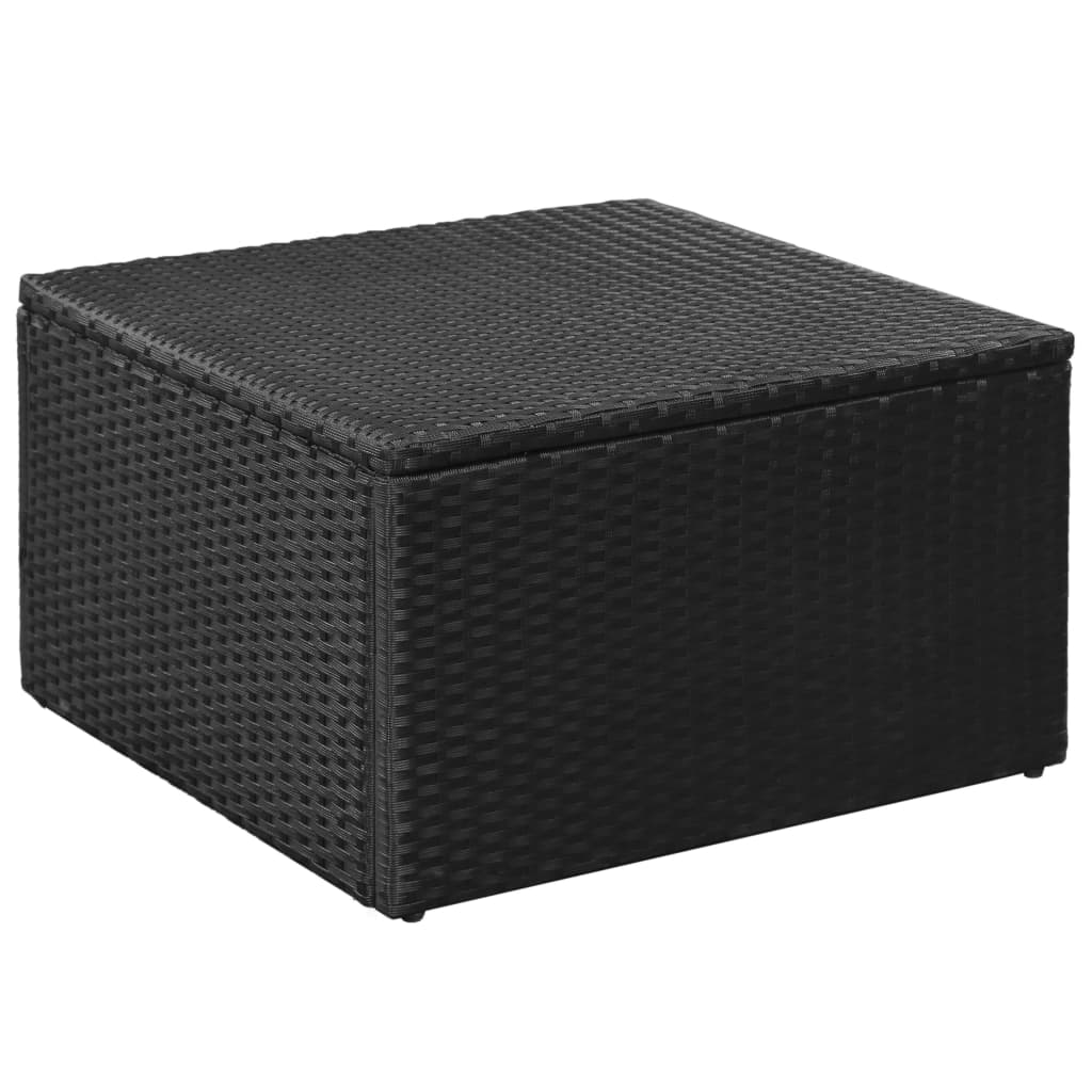 vidaXL 3-tlg. Garten-Lounge-Set Poly Rattan Schwarz und Weiß