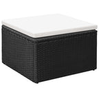 vidaXL 4-tlg. Garten-Lounge-Set Poly Rattan Schwarz und Weiß