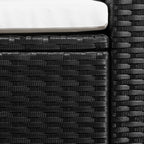 vidaXL 4-tlg. Garten-Lounge-Set Poly Rattan Schwarz und Weiß