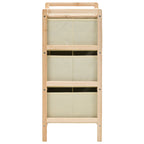 vidaXL Korb-Kommode mit 3 Stoffkörben Zedernholz Beige