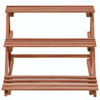 vidaXL 3-Tier Pflanzenständer Zedernholz 48x45x40 cm