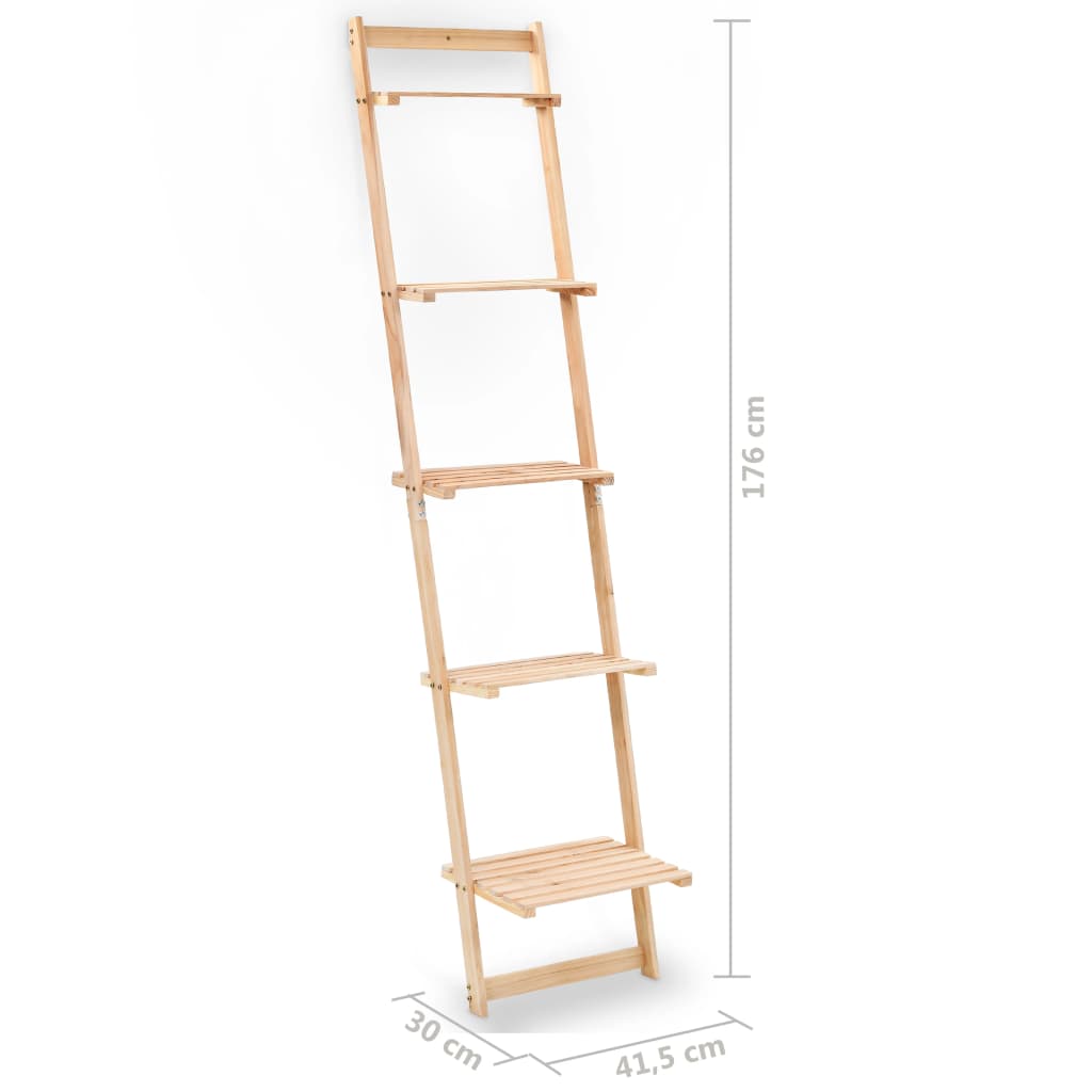vidaXL Leiterregal Zedernholz 41,5x30x176 cm