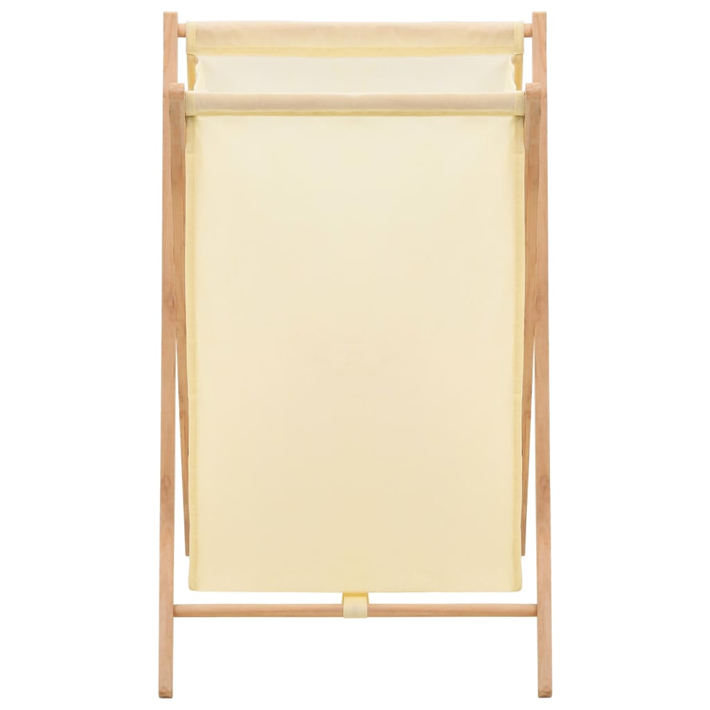 vidaXL Wäschekorb Zedernholz und Stoff Beige 42x41x64 cm