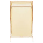 vidaXL Wäschekorb Zedernholz und Stoff Beige 42x41x64 cm