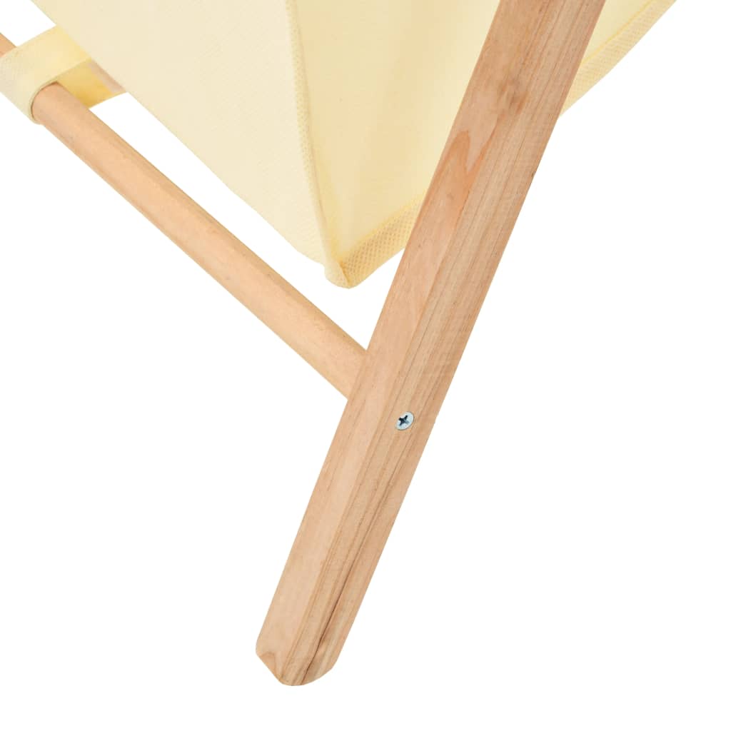 vidaXL Wäschekorb Zedernholz und Stoff Beige 42x41x64 cm