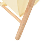 vidaXL Wäschekorb Zedernholz und Stoff Beige 42x41x64 cm