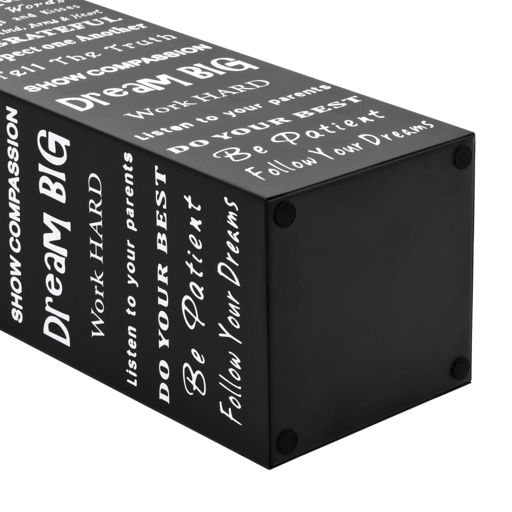 vidaXL Regenschirmständer Text-Design Stahl Schwarz