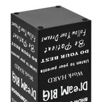 vidaXL Regenschirmständer Text-Design Stahl Schwarz