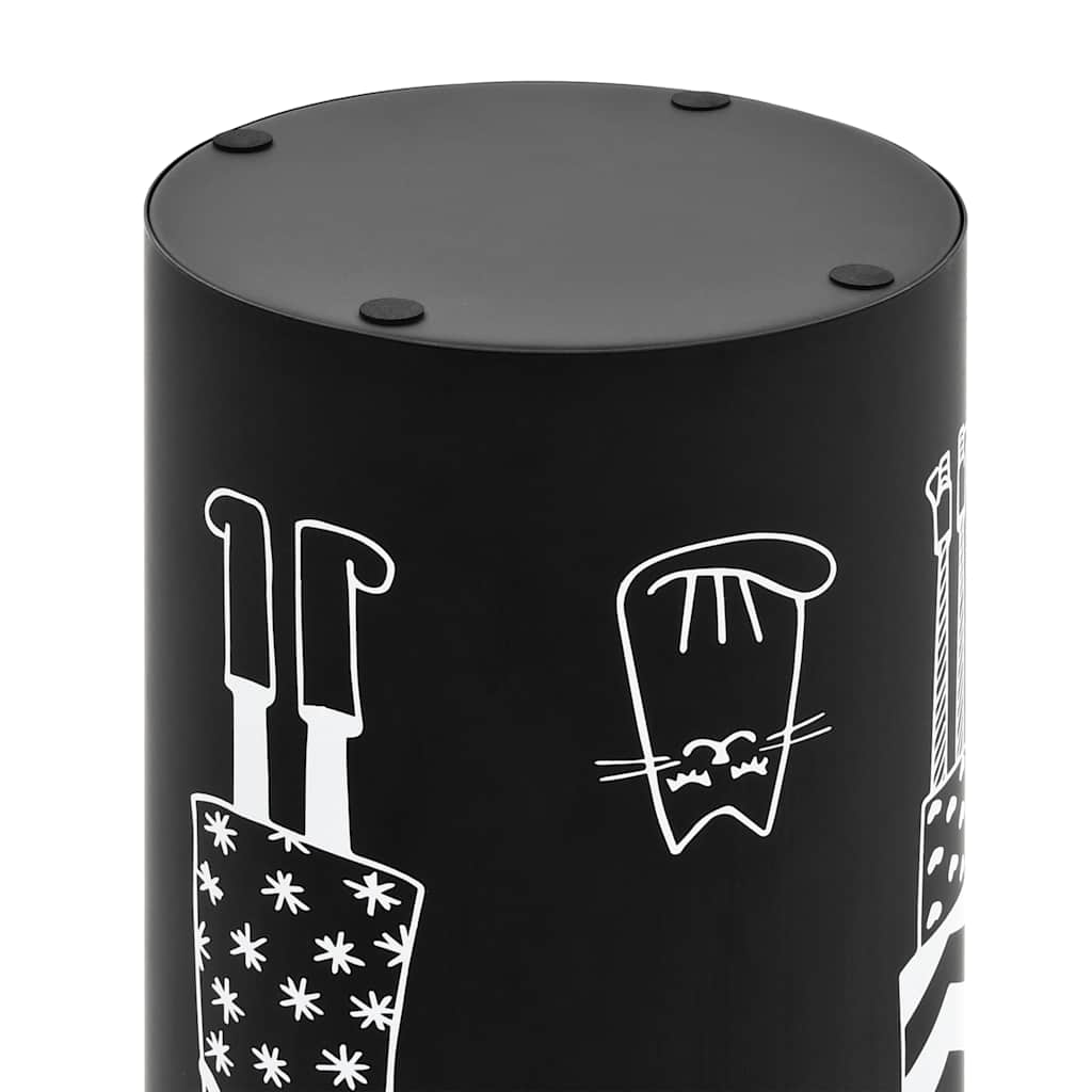 vidaXL Regenschirmständer Frauen-Design Stahl Schwarz