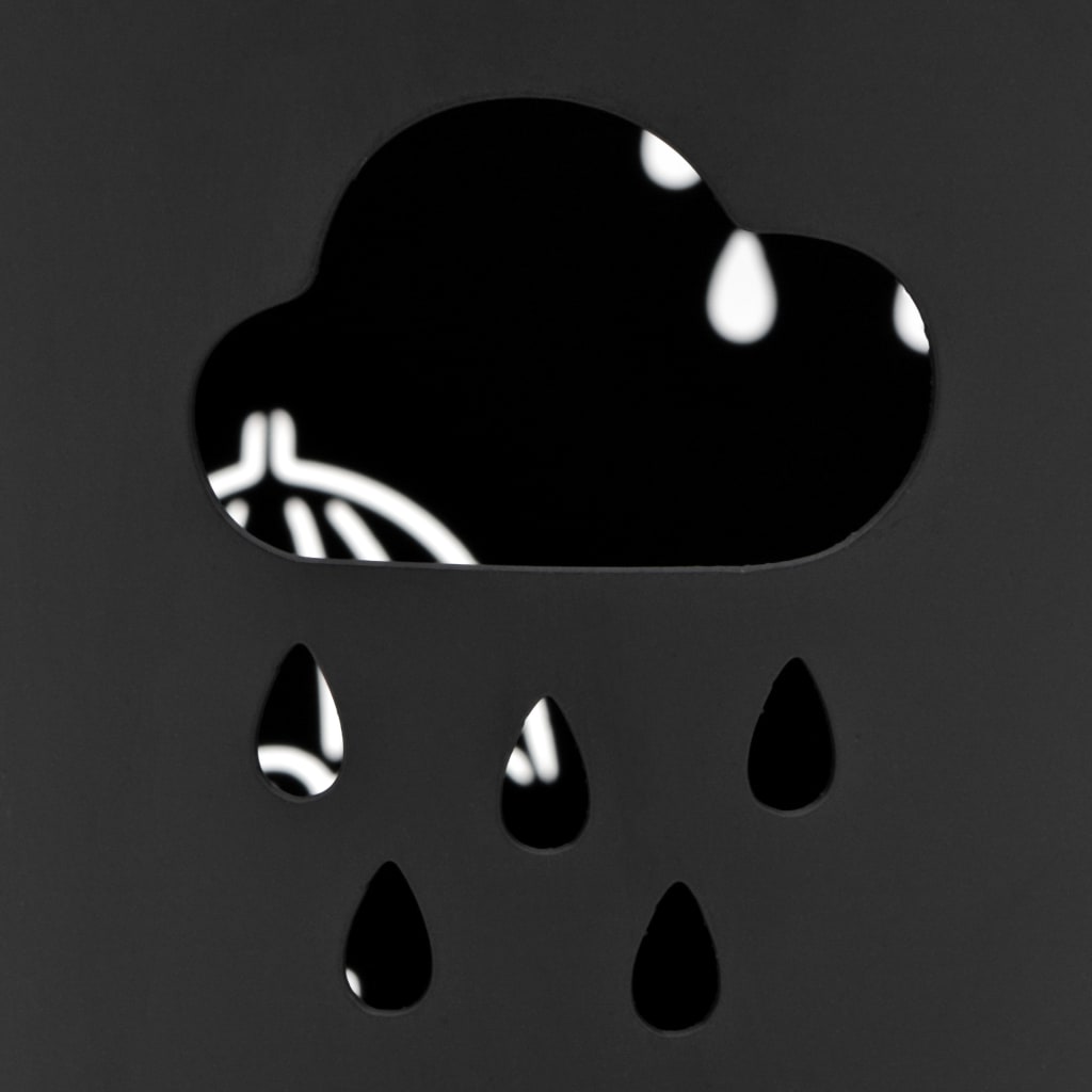 vidaXL Regenschirmständer Regenschirm-Motiv Stahl Schwarz