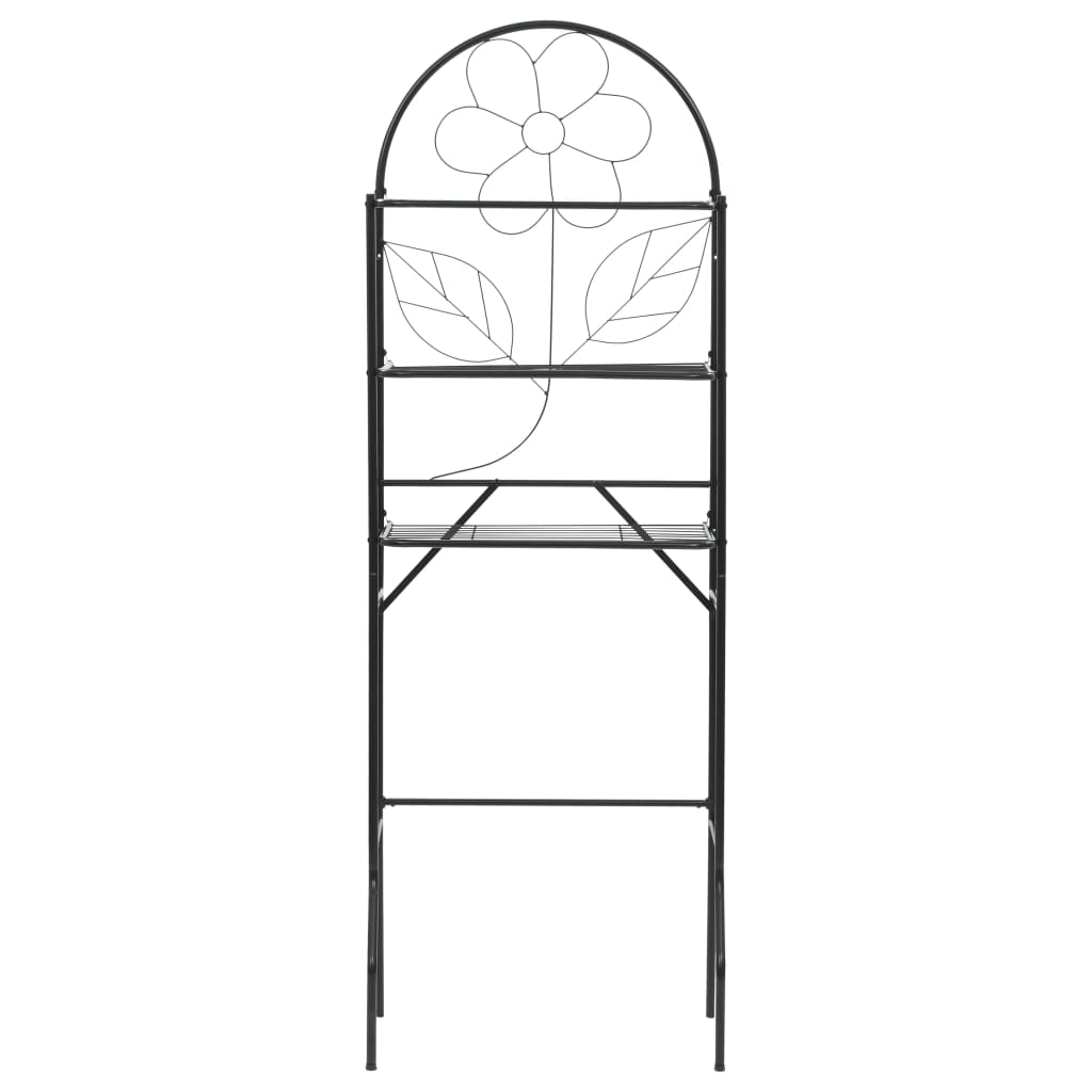 vidaXL Toilettenregal Schwarz 60x33x174 cm