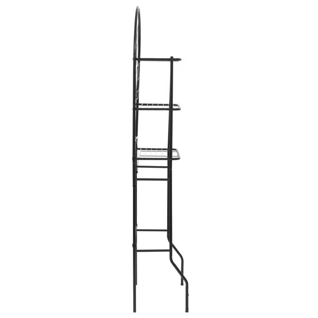 vidaXL Toilettenregal Schwarz 60x33x174 cm