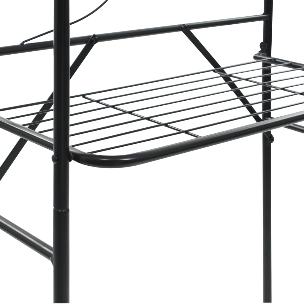 vidaXL Toilettenregal Schwarz 60x33x174 cm