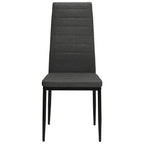 vidaXL Esszimmerstühle 4 Stk. Grau Massivholz Gummibaum und Stoff