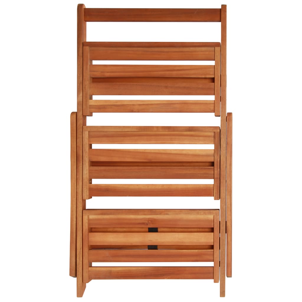 vidaXL Blumenständer 3 Stufen 50 x 63 x 80 cm Massivholz Akazie